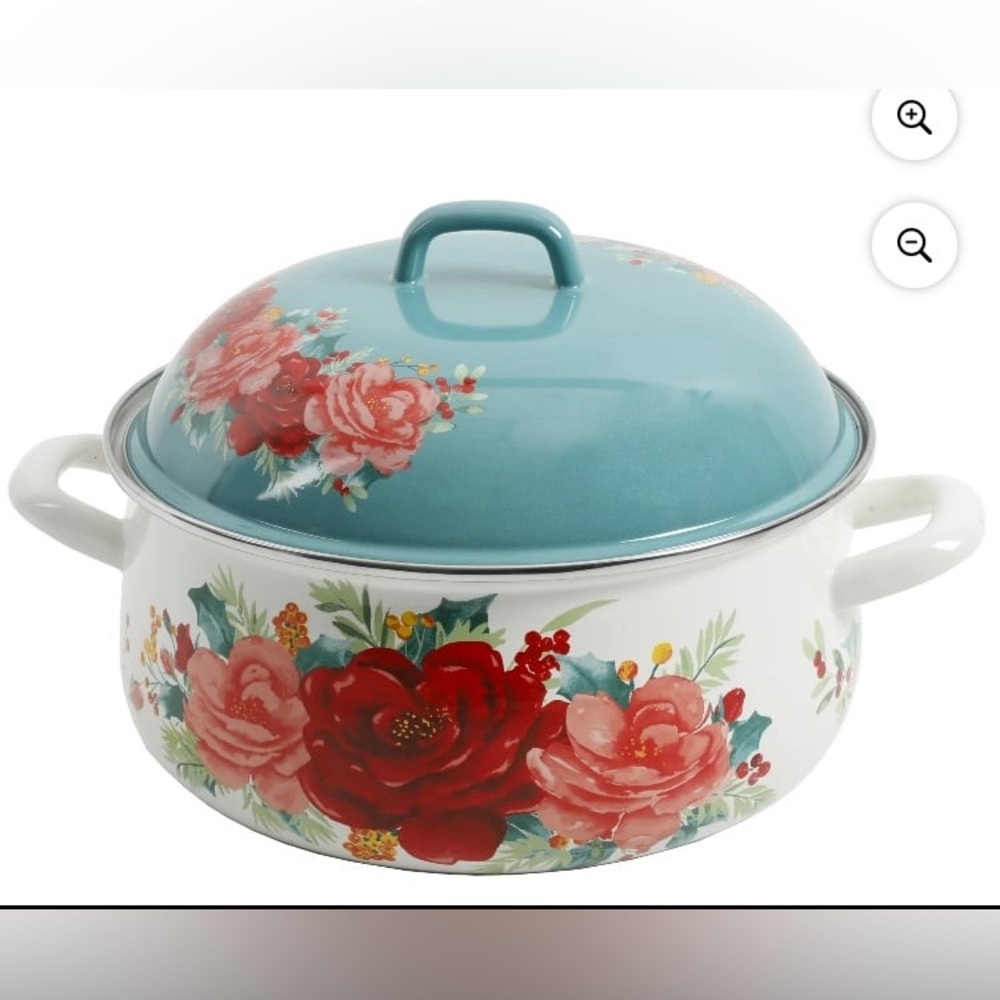 Pioneer woman cheerful rose dutch oven 4 quart new